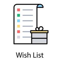 Trendy Wishlist Concepts vector