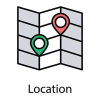 Trendy Location Concepts vector