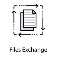 conceptos de intercambio de archivos vector