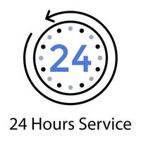 Servicio 24 horas vector