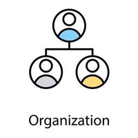 Trendy Organization Concepts vector