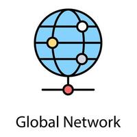 conceptos de red global vector