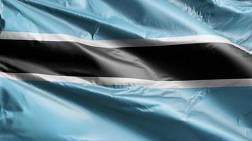 drapeau du botswana agitant lentement sur la boucle du vent. bannière du botswana se balançant doucement sur la brise. fond de remplissage complet. Boucle de 20 secondes. video