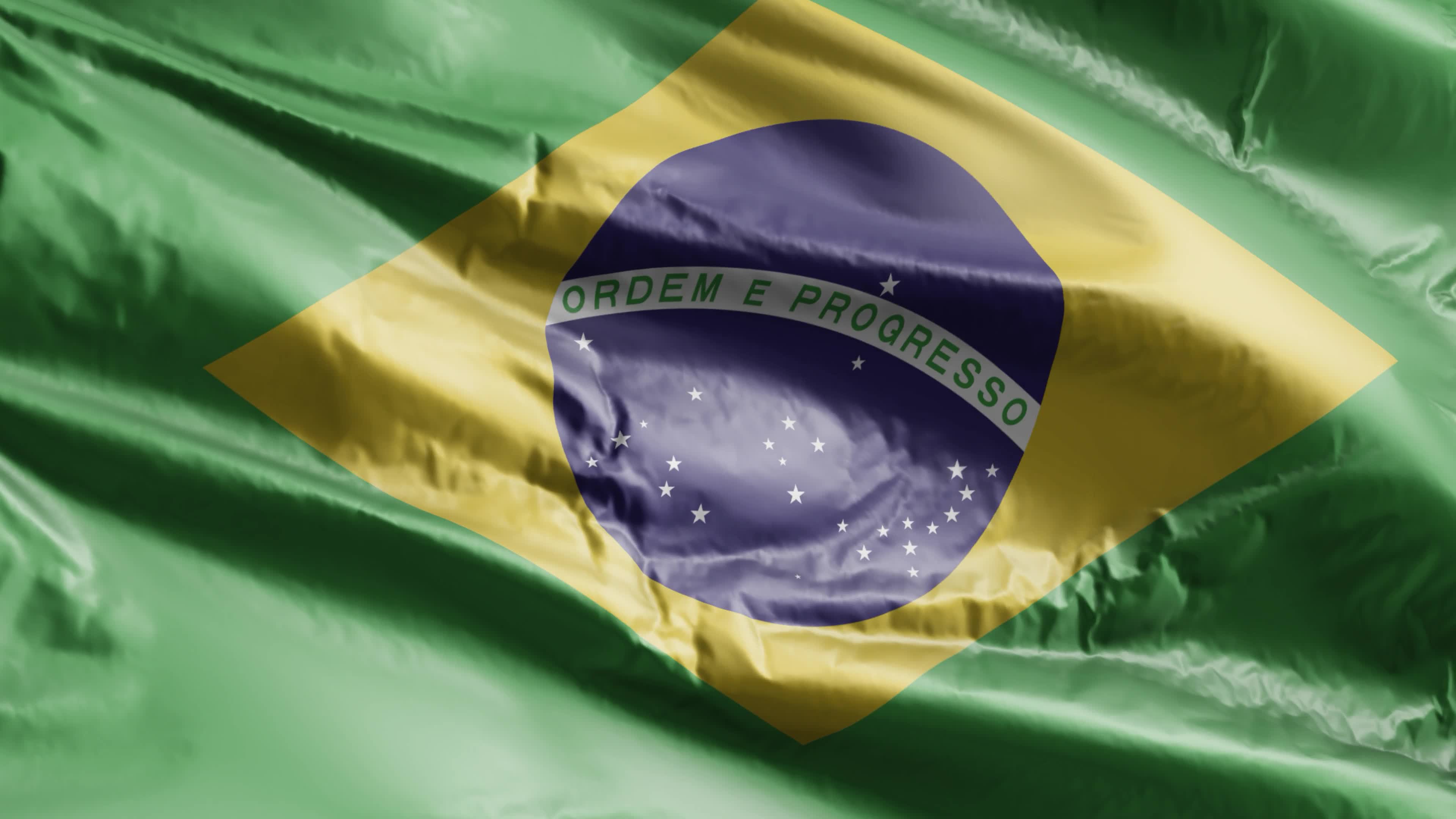 Brazil flag waving on the wind loop. Brazilian banner swaying on the  breeze. Full filling background. 10 seconds loop. 5280687 Stock Video at  Vecteezy