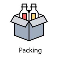 Trendy Packing Concepts vector