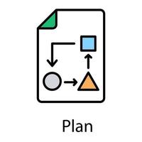 conceptos de diagrama de flujo de moda vector