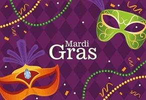 fiesta de mardi gras vector