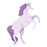 lilac unicorn fairy animal vector
