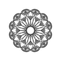 elegant monochrome mandala ornament invitation decoration vector