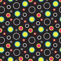 beautiful circle colorful shape seamless pattern for fabric or wrapping paper background template vector