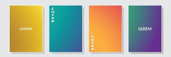 multicolor gradation modern template design cover set collection vector graphic luxury background