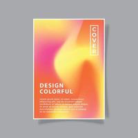 gradation mesh style futuristic cover template, soft color, abstract fluid pattern, design vector