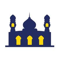 vector de edificio de oración musulmana de mezquita