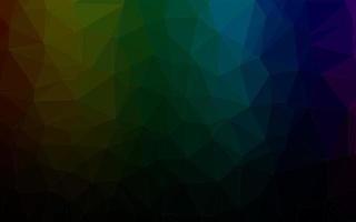 Dark Multicolor, Rainbow vector blurry triangle pattern.