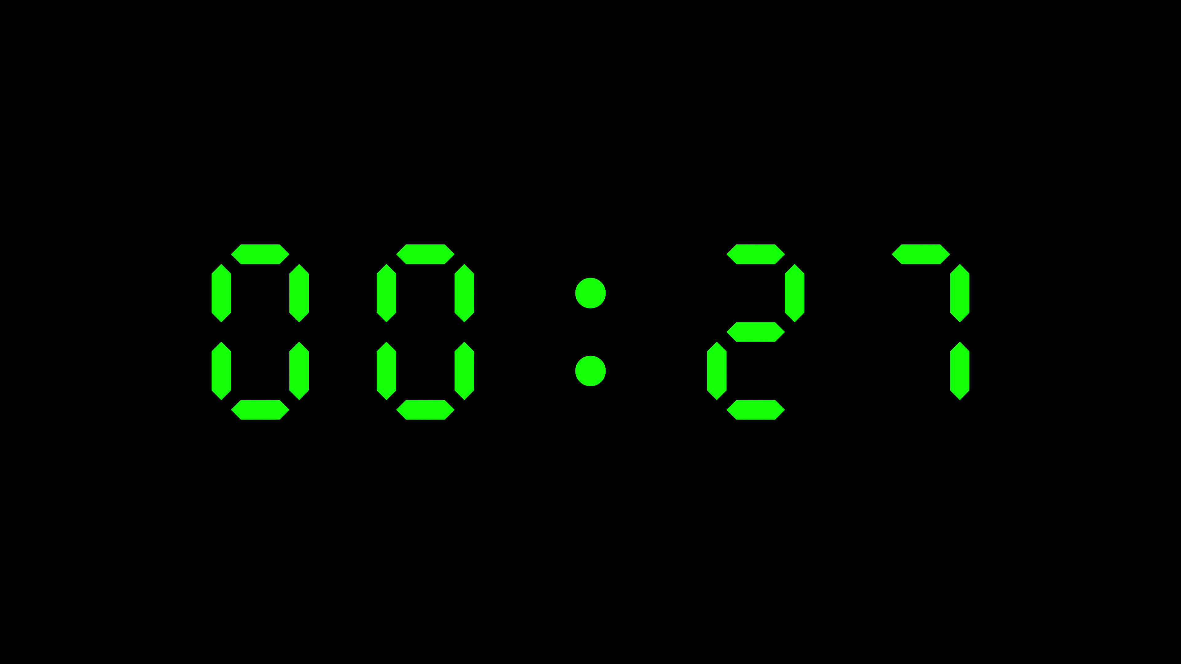 Thirty seconds to zero 300 modern digital countdown timer on transparent background 5281386