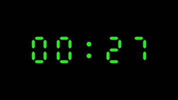 dreißig Sekunden auf Null 30-0 moderner digitaler Countdown-Timer auf transparentem Hintergrund video