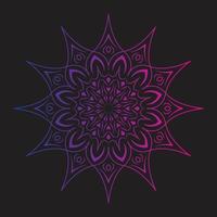 mandala ornament object gradation violet color design vector