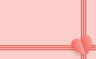 valentines template background with border and heart shape ornament, greeting card design vector