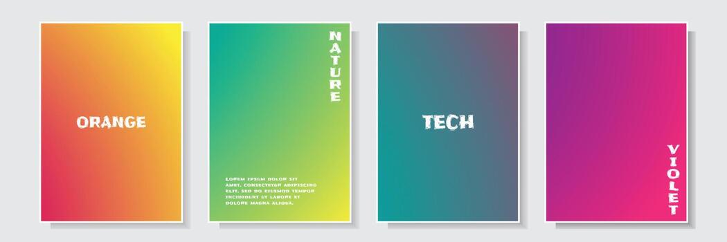 multicolor gradation effect modern template design cover layout background set collection vector graphic