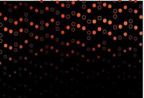 Dark Orange vector pattern with spheres.