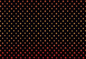 Dark orange vector pattern with symbol of cards.