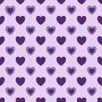 A bright purple background with a purple heart makes up the heart seamless design. vector