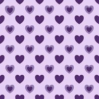 A bright purple background with a purple heart makes up the heart seamless design. vector