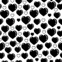 A pretty black heart background, a black heart seamless design, a black heart pattern.
