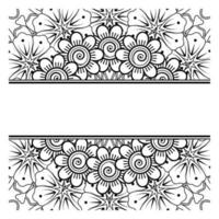Frame in eastern tradition. stylized with henna tattoos decorative pattern for decorating covers for book, notebook, casket, magazine, postcard and folder. vector