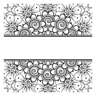 Frame in eastern tradition. stylized with henna tattoos decorative pattern for decorating covers for book, notebook, casket, magazine, postcard and folder.