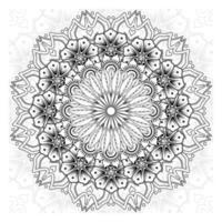 Circular pattern in form of mandala for Henna, Mehndi, tattoo, decoration. Decorative ornament in ethnic oriental style. Coloring book page. vector