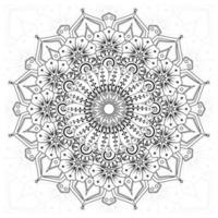 Circular pattern in form of mandala for Henna, Mehndi, tattoo, decoration. Decorative ornament in ethnic oriental style. Coloring book page. vector