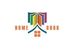 book house, learn center, logo modern with minimal and colorful design vector graphic