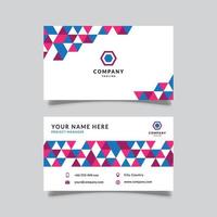 modern creative elegant business card template, geometric style vector design