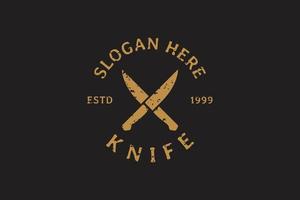knife logo design vintage style vector graphic