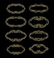 Gold Borders Elements Set Collection, ornament Vector, frame vector