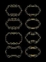 Gold Borders Elements Set Collection, ornament Vector, frame vector