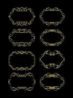 Gold Borders Elements Set Collection, ornament Vector, frame vector