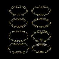 Gold Borders Elements Set Collection, ornament Vector, frame vector