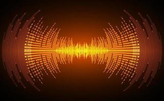 Sound waves oscillating dark light vector