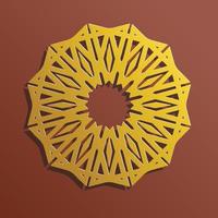 mandala elegant circle gold luxury color vector design