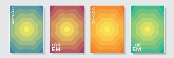 modern cover blooming style texture gradation template design with light effect set collection colorful background vector graphic