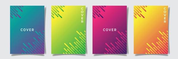 gradation colorful cover template modern design vector graphic