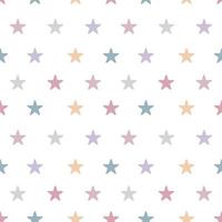 Seamless pattern for decoration. Colorful stars on a white background. vector