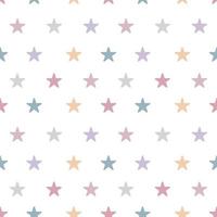 Seamless pattern for decoration. Colorful stars on a white background. vector