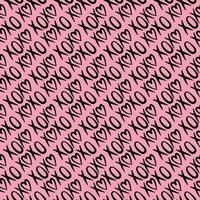 Seamless xoxo pattern. Seamless pattern for valentine's day vector
