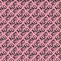 Seamless xoxo pattern. Seamless pattern for valentine's day vector