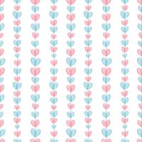Vector seamless pattern with hearts. Pattern for fabric, wrapping paper, wallpaper, backdrop for wedding, invitation card. Valentine's day.