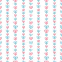 Vector seamless pattern with hearts. Pattern for fabric, wrapping paper, wallpaper, backdrop for wedding, invitation card. Valentine's day.