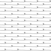 Seamless heart pattern. Hand drawn lines on a white background For Valentine's Day decorations or wrapping paper decorations. vector
